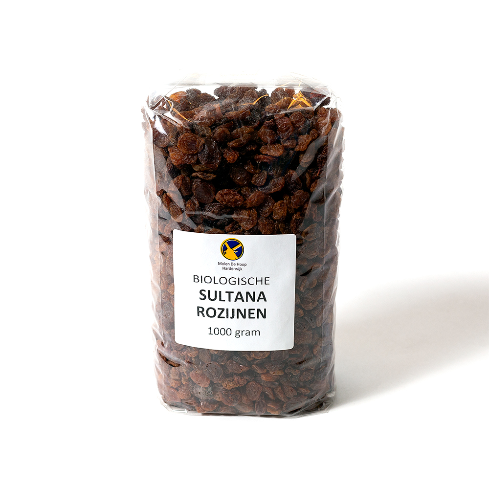 Biologische sultana rozijnen 1000 gram
